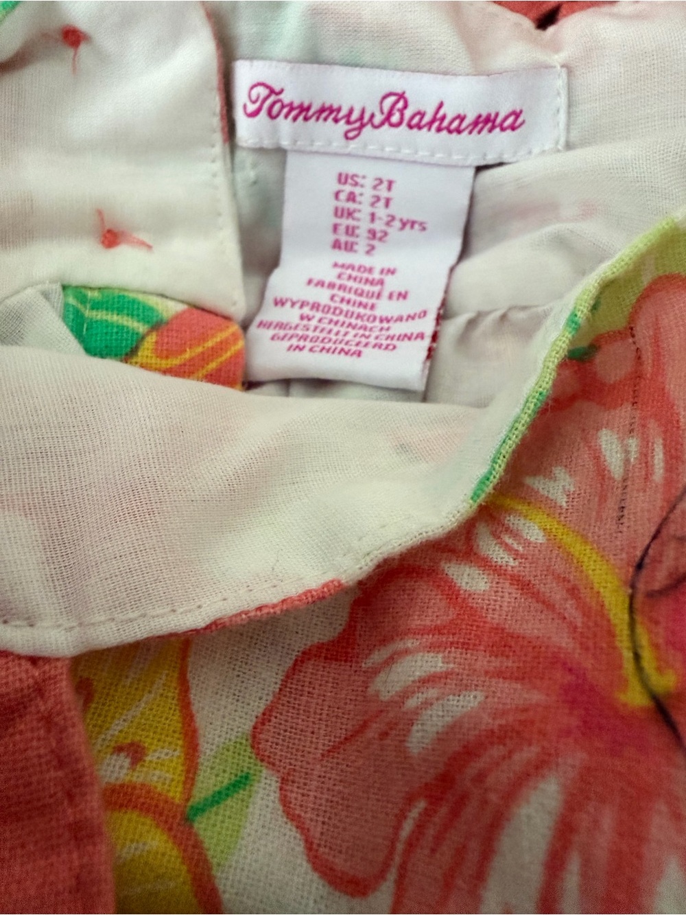 Tommy Bahama Coral Floral Pom-Pom Sundress for Kids - Picture 2 of 7